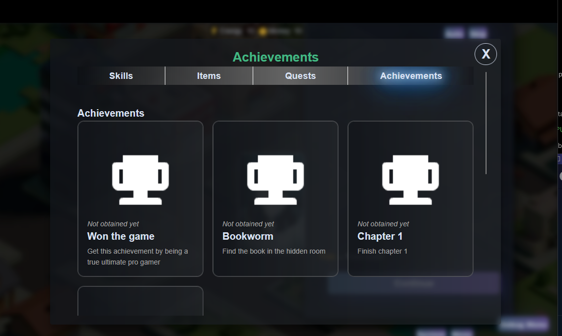 Achievements UI